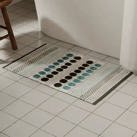 Коврик для ванной Fixsen Lotus 50x80 см цвет серо-голубой