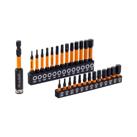 Набор бит ударных Rage 303270, 27 шт. 10 50 шт квадратные т образные гайки m3 m4 m5 m6 m8 m10