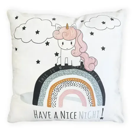 Декоративная подушка Seasons Радужный единорог 40x40 см цвет разноцветный декоративная наволочка panda bubu dudu 40x40 см