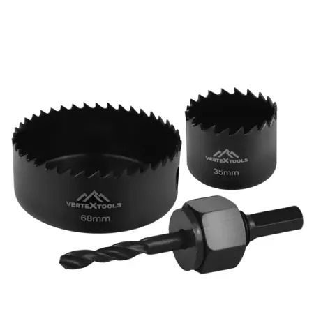 Набор коронок по дереву Vertextools 2526-35-68, 3 шт.