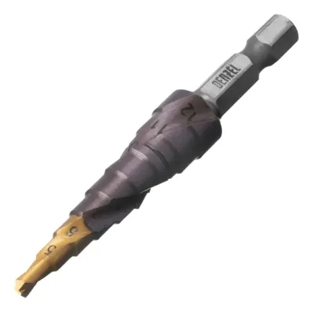 Сверло ступенчатое по металлу Denzel 723612 4-12 мм