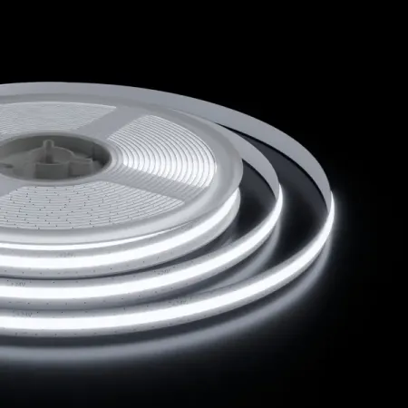 Светодиодная лента для контурной подсветки Apeyron LED COB 24В 8 мм 5м 10 Вт/м 528диод/м 700 лм/м 6500 К холодный свет