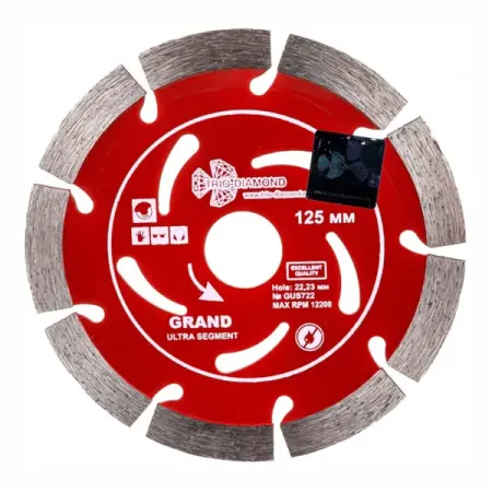 Диск алмазный по бетону Trio-Diamond GUS722 125x22.23x2 мм фокусные линзы dragon diamond znse для лазерной гравировки и резки