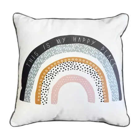 Декоративная подушка Seasons Радуга 40x40 см цвет белый