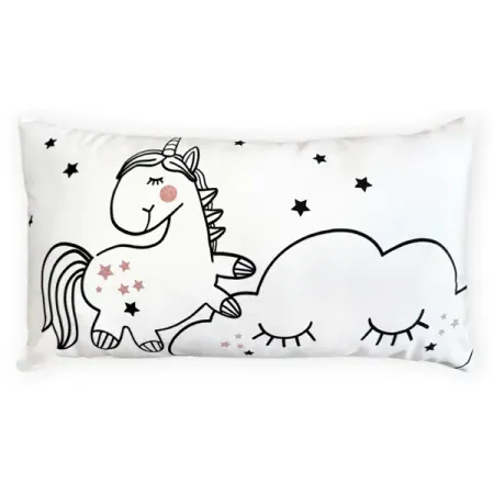 Декоративная подушка Seasons Единорог 30x50 см цвет белый