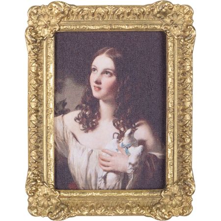 Картина Glasar девушка, масло 19х3х24 см картина по номерам на картоне 28 5 38 см девушка с бабочками