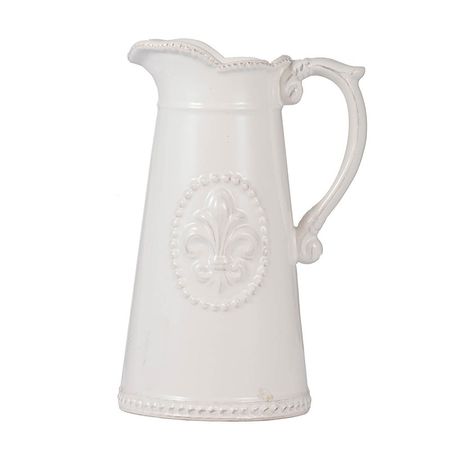 Кувшин Glasar белый 15х13х23 см кувшин для вспенивания молока 400 мл нержавеющая