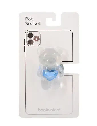 Попсокет Мишка с сердцем (ПВХ) (12-18031-202505-S68)