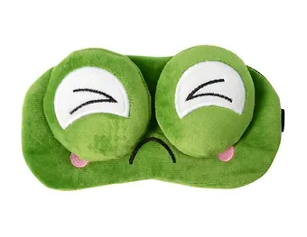 Маска для сна Лягушка с объемными глазками жмурится (плюш) (пакет) (12-37132-202505-S52) (Lafilaf)