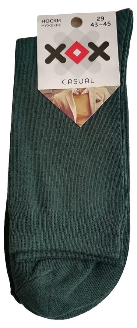 Носки мужские ХОХ однотонные темно-зеленые, р 29