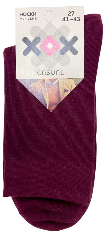 Носки мужские ХОХ однотонные слива, р 27