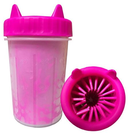 Лапомойка для собак HOMEPET tpr малиновая средняя, 9,5 см х 8 см х 15 см