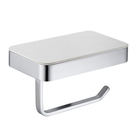 Держатель для туалетной бумаги Abber Westen с полкой нержавеющая сталь хром (AA1730)
