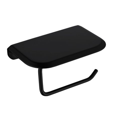 Держатель для туалетной бумаги Abber Nord с полкой нержавеющая сталь черный матовый (AA1530B) напольный держатель для туалетной бумаги из углеродистой стали