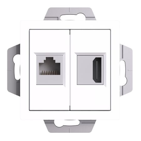 Розетка компьютерная Systeme Electric AtlasDesign встраиваемая белая HDMI/ RJ45 (ATN000182) ugreen карта захвата видео hdmi 4k 60гц