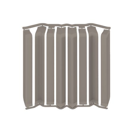 Накладка для прямоугольного плинтуса Идеал Дюра 80 мм платиново-серая (8 шт.)