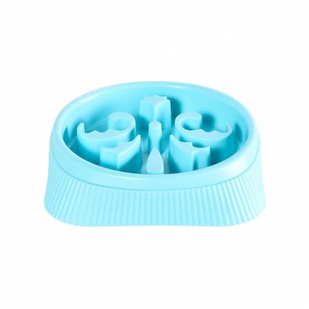 Миска Foxie для животных рельефная светло-голубая 500 мл