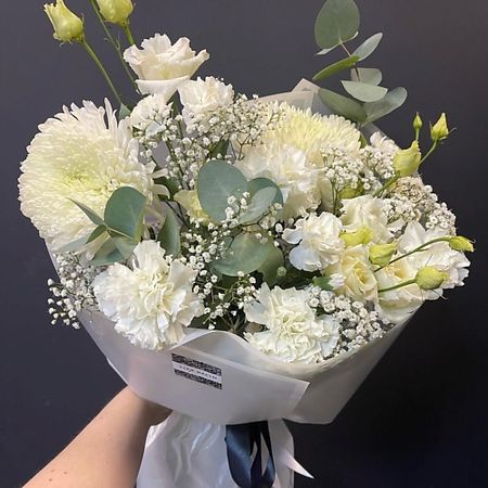 Букет живых цветов ДАРИ ЦВЕТЫ Букет Белое облако скотч для декорирования sky city серии облако