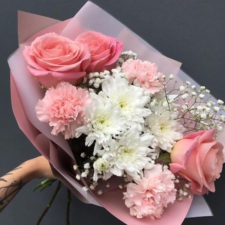 Букет живых цветов ДАРИ ЦВЕТЫ Букет «pink cloud»