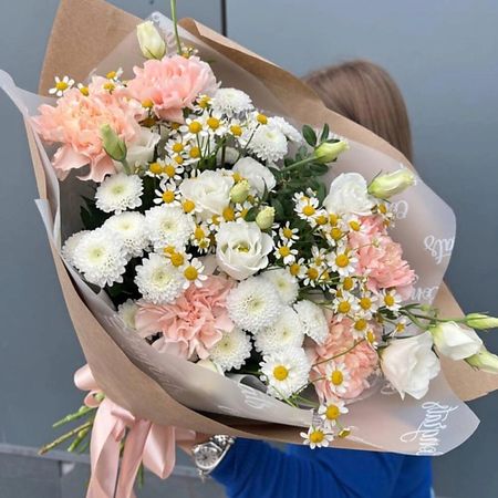 Букет живых цветов ДАРИ ЦВЕТЫ Букет «Персиковые мечты»