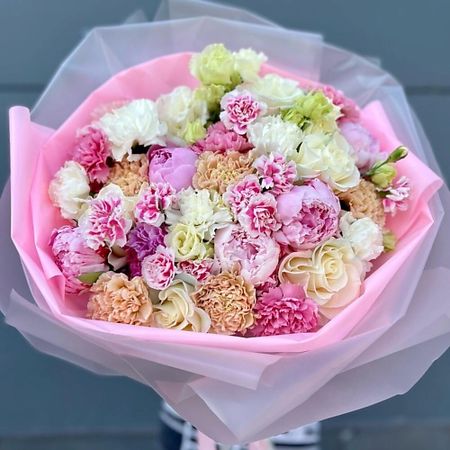 Букет живых цветов ДАРИ ЦВЕТЫ Букет «воздушный зефир» зефир шармэль с кофейным вкусом 250 г