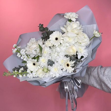 Букет живых цветов ДАРИ ЦВЕТЫ Букет «Нежное облако» скотч для декорирования sky city серии облако