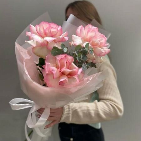 Букет живых цветов ДАРИ ЦВЕТЫ Розы французские в букете французские шифоновые шторы dzq