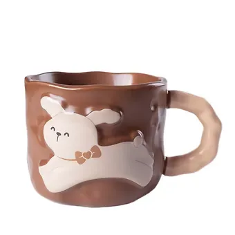 Кружка Kawaii Собачка (коричневая) (керамика) (400мл) (12-16187-202505-B15)