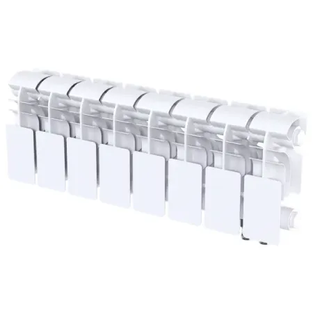 Радиатор секционный Le Heat Bimetal 200/100 8 секций нижнее подключение биметалл белый