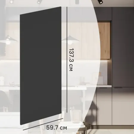 Фасад кухонного шкафа София 59.7x137.7 см KONSENSA ЛДСП цвет серый фасад шкафа угловой виано 363x716x16мм лакированная лдсп серый камень