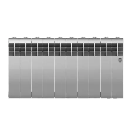 Радиатор секционный Royal Thermo BiLiner B 350/87 10 секций боковое подключение биметалл серый