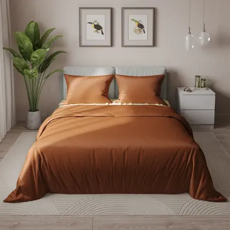 Комплект постельного белья Mona Liza евро сатин коричневый комплект постельного белья mona liza евро сатин grey