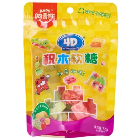 Конфеты жевательные Amos ассорти со вкусом молока 72 г