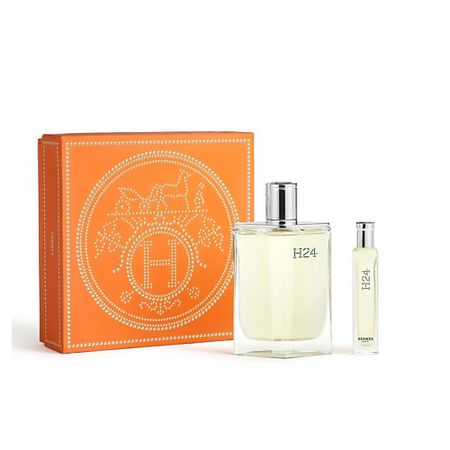 Набор парфюмерии HERMÈS HERMES Набор H24: Туалетная вода + Туалетная вода в дорожном формате парфюмерии hermès hermes eau des merveilles туалетная лосьон для тела миниатюра туалетной воды