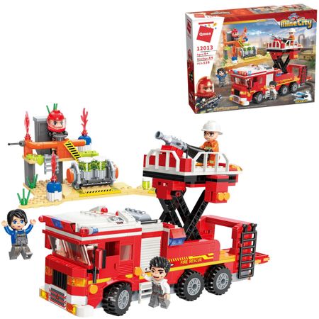 Конструктор Qman MineCity Пожарная машина: Спасательная операция, 539 деталей сара вельк я и мои клёвые братья операция переезд