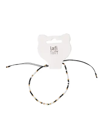 Браслет из бисера черно-белый (12-253004-С33) (Lafilaf)