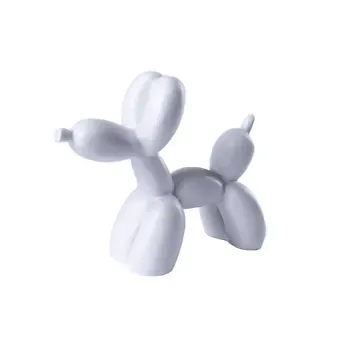 Декоративная фигурка Собачка-шарик (белая) (8х9) (керамика) (12-fengshen-202506-D3)