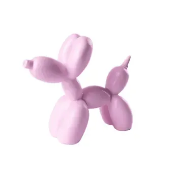Декоративная фигурка Собачка-шарик (розовая) (8х9) (керамика) (12-fengshen-202506-D4)
