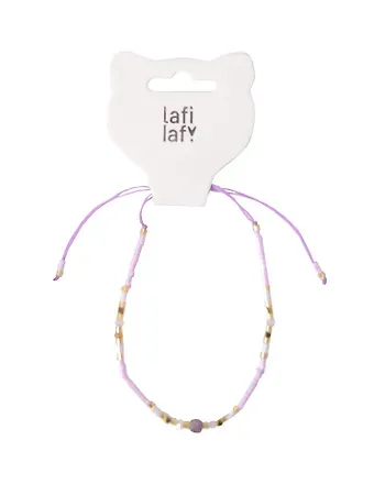 Браслет из бисера с бусинами фиолетовый (12-253004-С36) (Lafilaf)