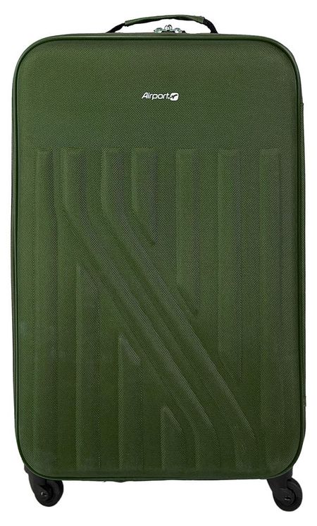Чемодан мягкий Airport зеленый 4 колеса, р M