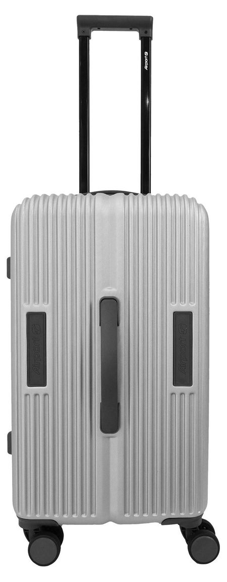 Чемодан жесткий Airport Sporty серый 8 колес, р M
