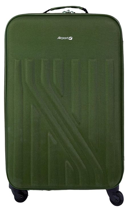 Чемодан мягкий Airport зеленый 4 колеса, р S