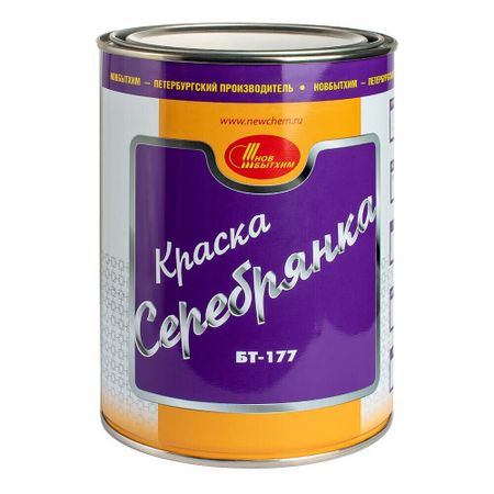Краска по ржавчине Новбытхим БТ-177 серебристая глянцевая 1 л высокопроизводительные многосетчатые алгоритмы строительной механики тонкостенных конструкций