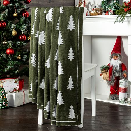 Плед Abete rosso, зеленый