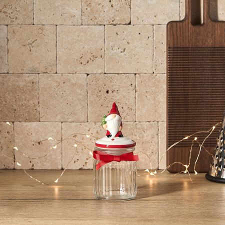 Емкость для хранения Рождественский джем/Christmas jam, гном II рождественский   для фотобудки