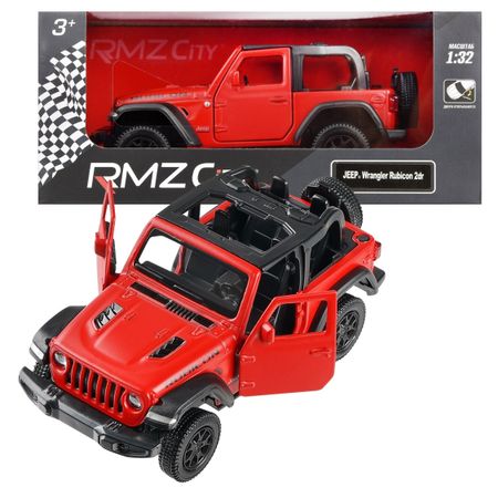 Машинка металлическая RMZ City Jeep Wrangler Rubicon 2021 открытый верх, масштаб 1:39 Лицензионная модель. Фрикционный механизм.