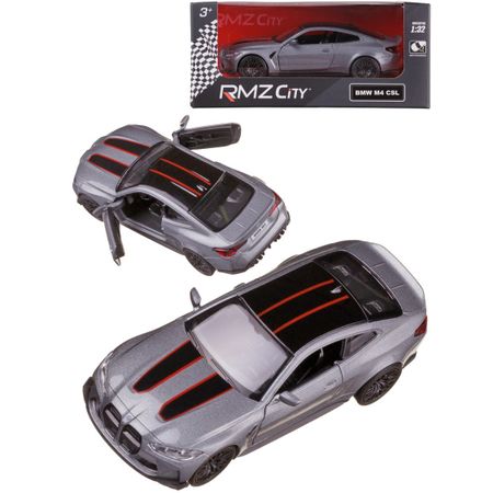 Машинка металлическая RMZ City BMW M4 CSL 2023, масштаб 1:38 Лицензионная модель. Фрикционный механизм.