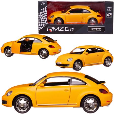 Машинка металлическая RMZ City - Volkswage New Beetle, масштаб 1:32 Лицензионная модель. Фрикционный механизм.
