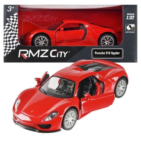 Машинка металлическая RMZ City Porsche 918 Spyder, масштаб 1:35 Лицензионная модель. Фрикционный механизм.