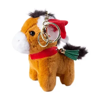 Брелок Символ года Лошадка в шапке (текстиль) (12см) (14-1253-202505-T34)